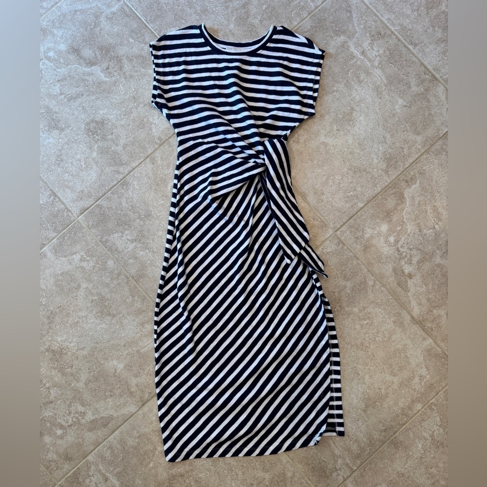 Loft Side Tie Long Knit Dress